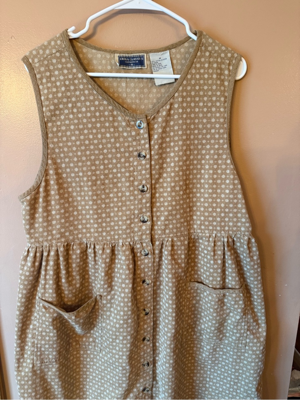 Vintage Cotton Corduroy Dress M